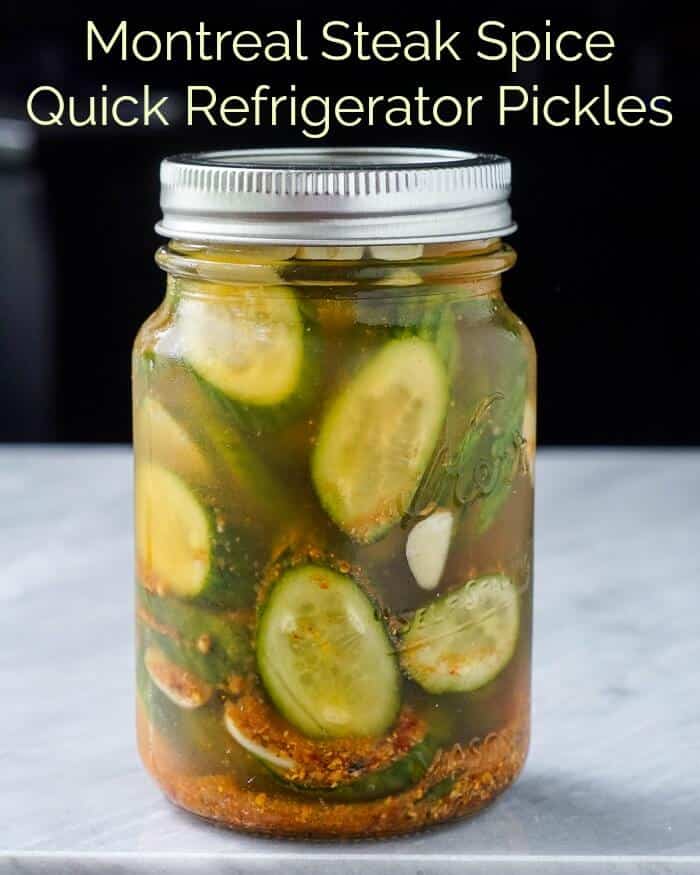 Montreal Steak Spice Refrigerator Pickles image with text