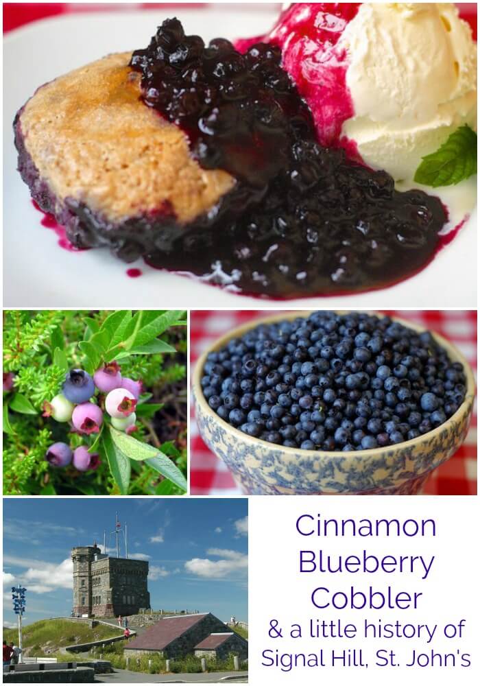 Cinnamon Biscuit Blueberry Cobbler image for Pinterest