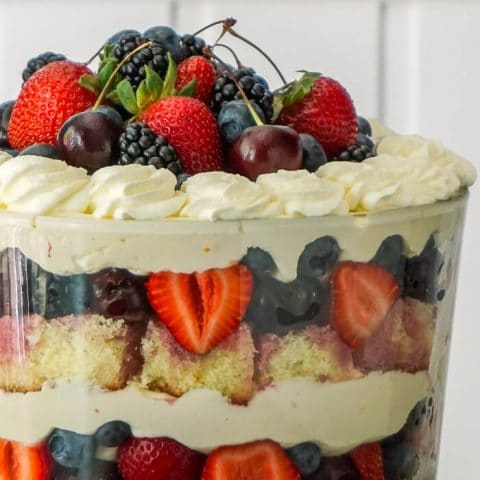 White Chocolate Cheesecake Trifle with Summer Fruit