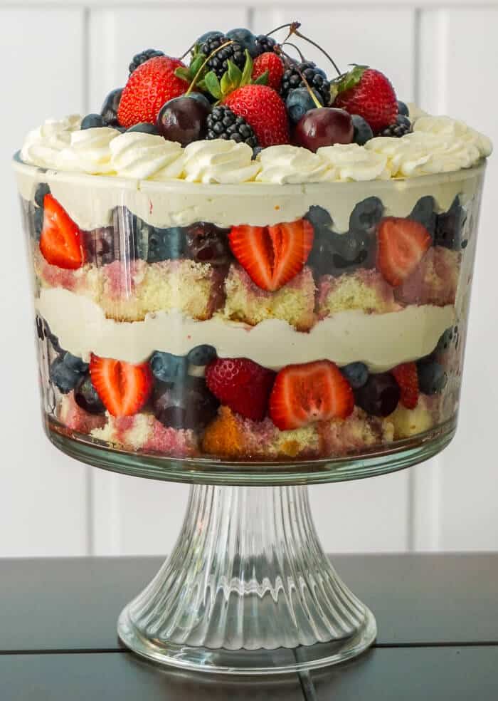 White Chocolate Cheesecake Trifle with Summer Fruit