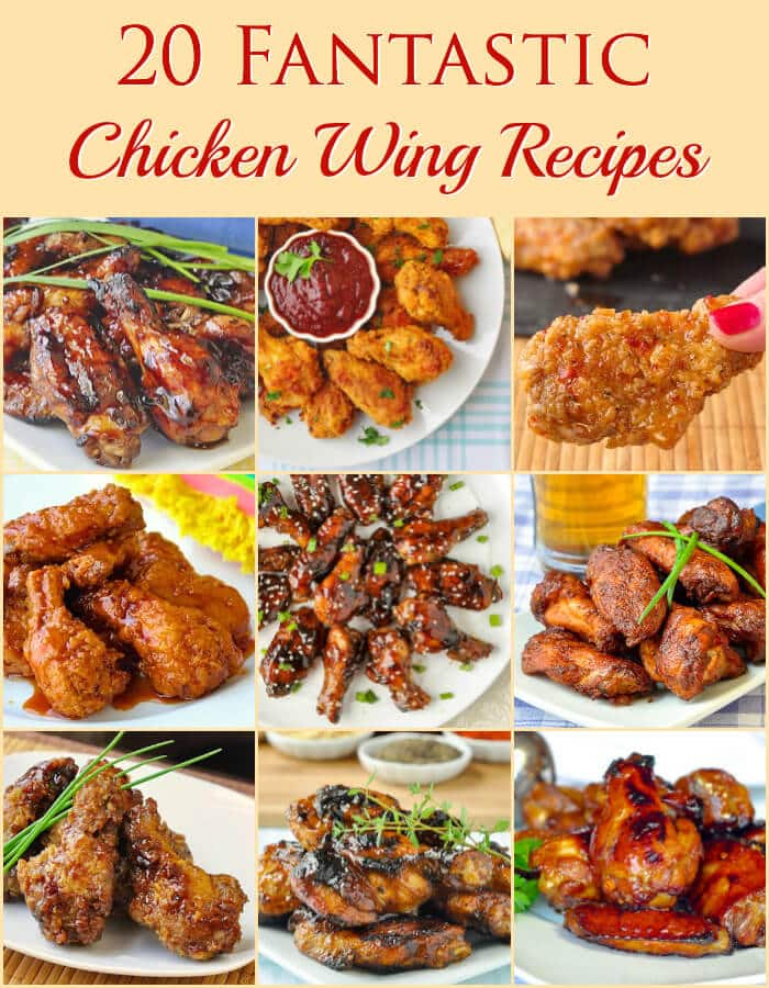 20 Fantastic Chicken Wing Recipes Facebook Collage