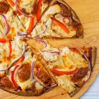 Quick BBQ Chicken Tortilla Pizza