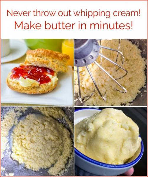 Homemade Butter a practically effortless method using whipping cream!