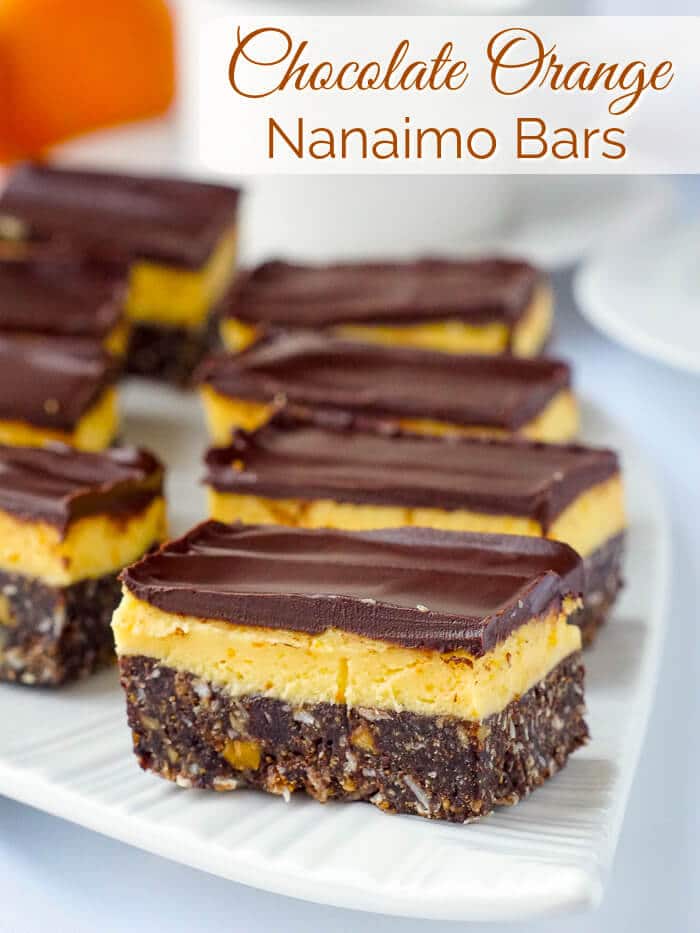 Chocolate Orange Nanaimo Bars image with text