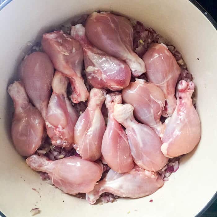 Drumbstick Stew Headed for the oven