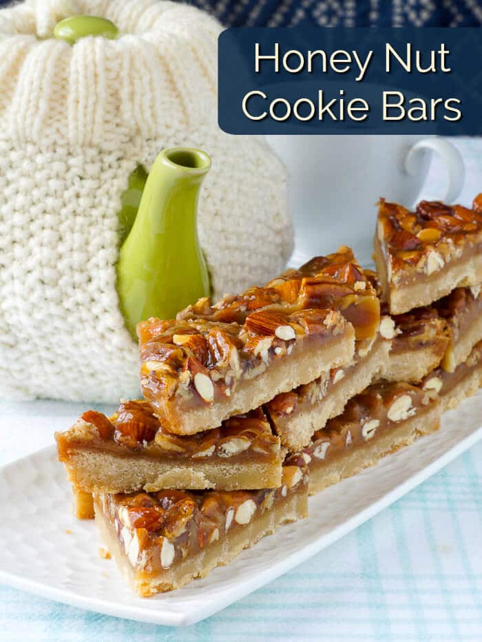 Honey Nut Cookie Bars image with title text