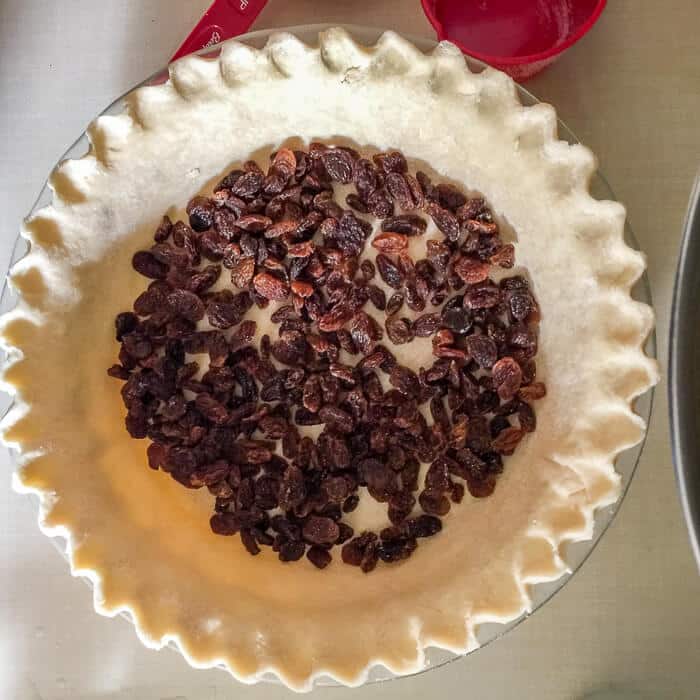 Vinegar Pie with or without raisins. You choose.