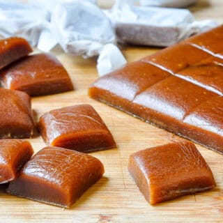 Homemade Chewy Caramels close up photo