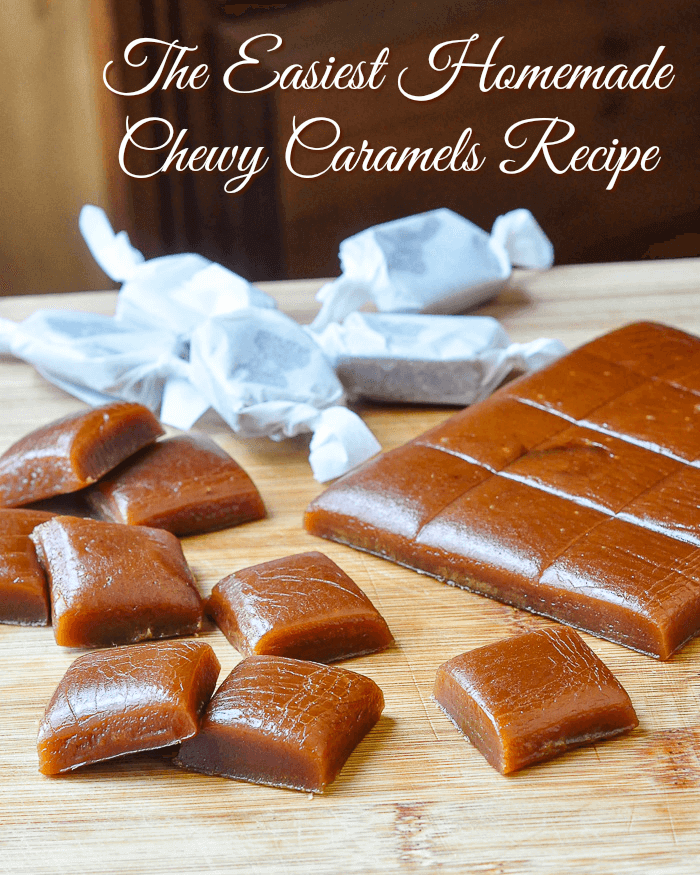 Homemade Chewy Caramels image with title text