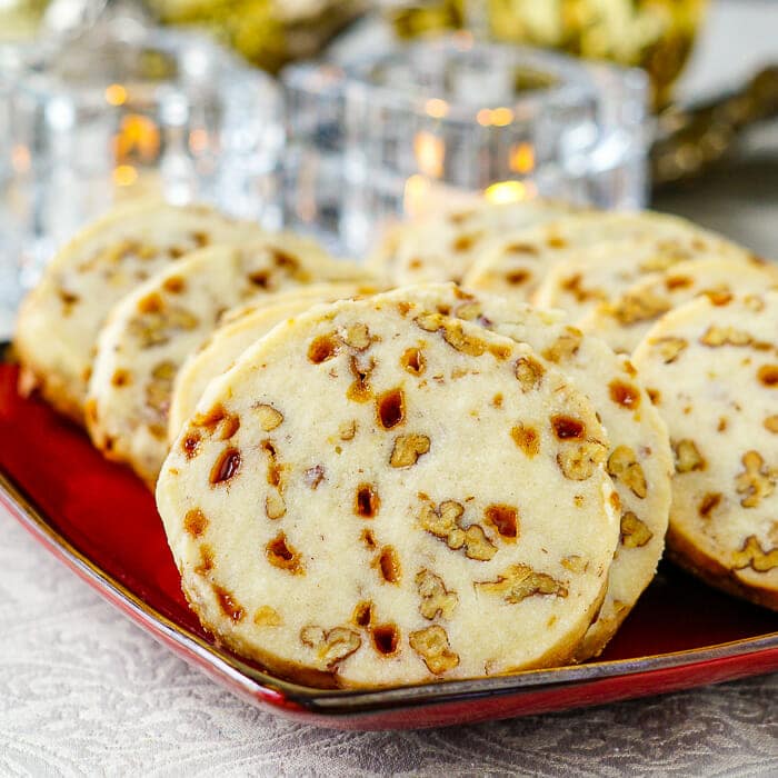 Toffee Pecan Shortbread Cookies