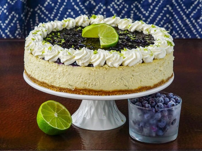 Blueberry Lime Cheesecake wide shot
