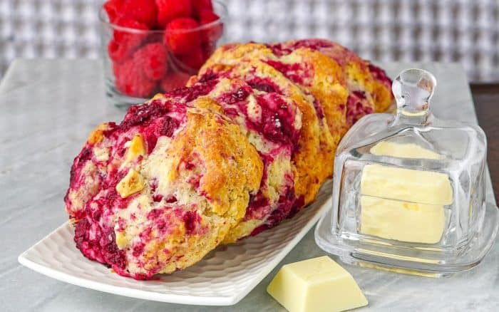 Raspberry White Chocolate Scones