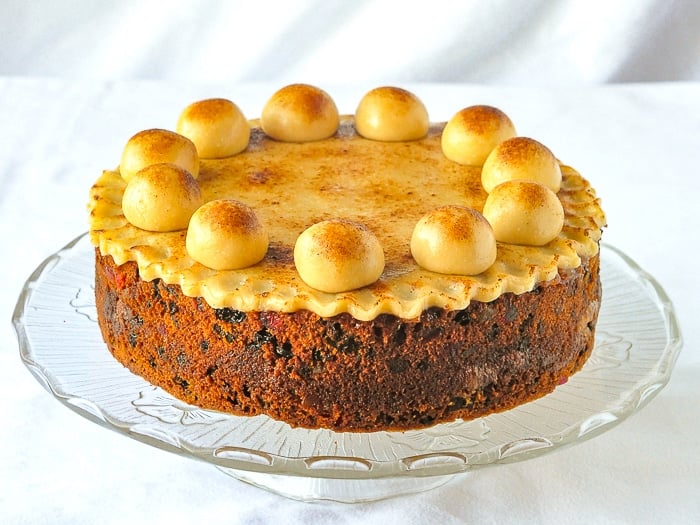 Easter Simnel Cake wide shot photo of entire cake