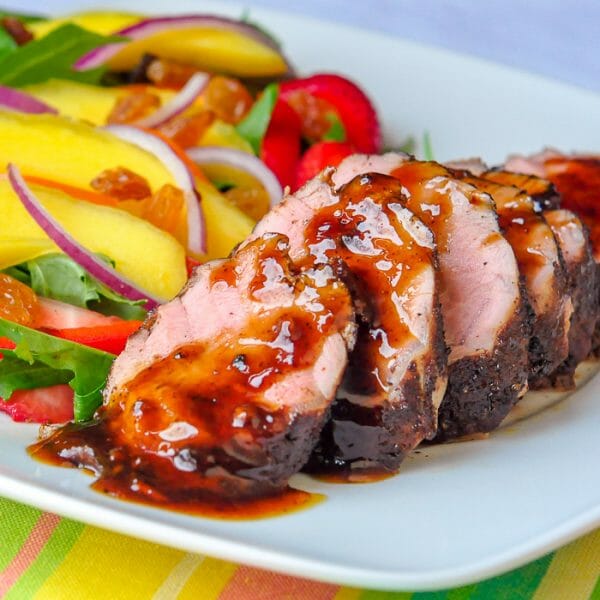 Rum Spice Glazed Pork Tenderloin so tender and juicy!