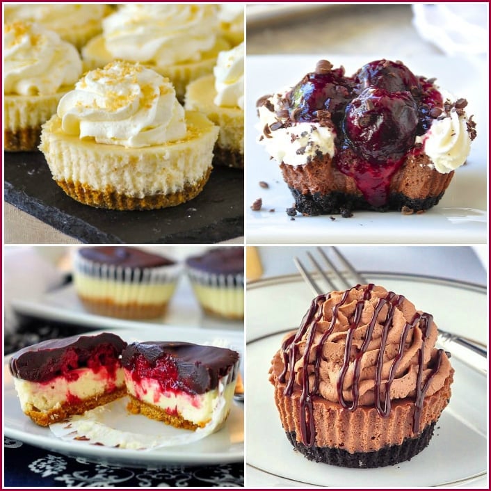 Mini Cheesecakes Collage for Pinterest