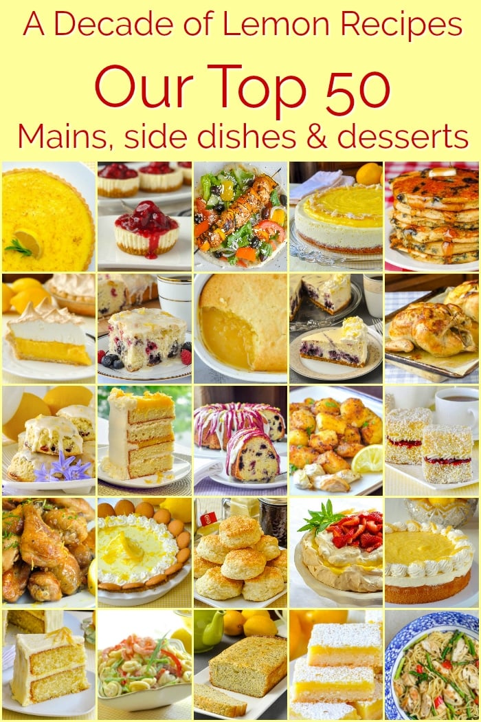 Best Lemon Recipes image collage with title text for Pinterest