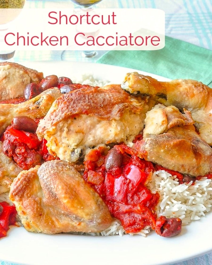 Chicken Cacciatore image with title text for Pinterest