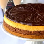 close up photo of Chocolate Truffle Irish Cream Cheesecake
