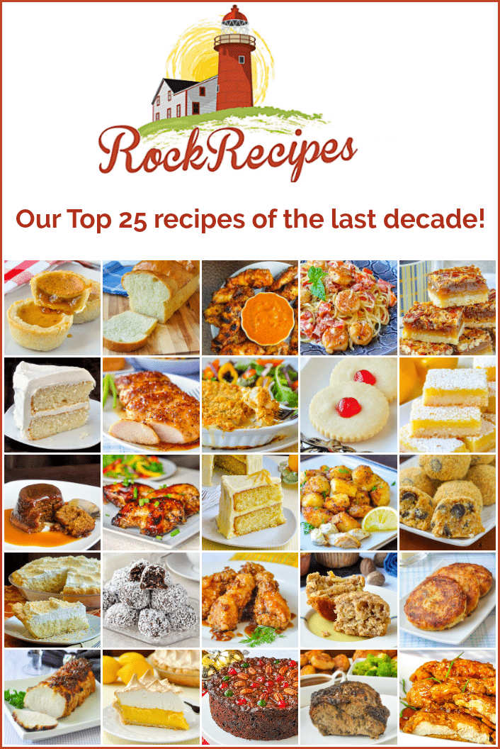 Rock Recipes most popular posts of the last decade image with title text for Pinterest