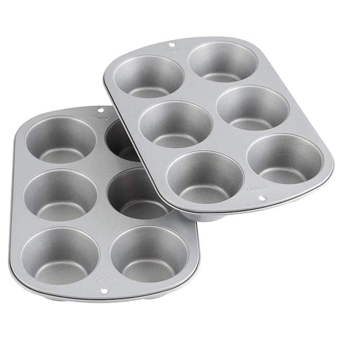 Wilton Recipe Right Non-Stick 6 Cup Jumbo Muffin Pan, twin pack