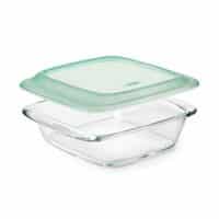 OXO Good Grips Freezer-to-Oven Safe Glass Baking Dish with Lid, 8x8", Clear