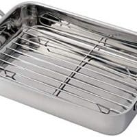 CUISINART 7117-14RR Chef's 14-Inch Classic Lasagna Pan with Stainless Roasting Rack, Silver