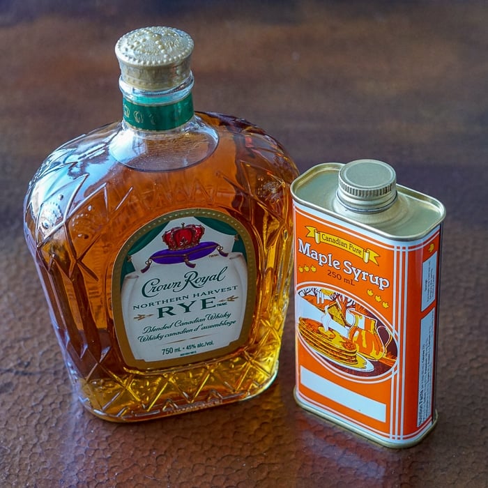 Canadian Rye Whiskey and maplesyrup for Whiskey Maple Barbecue Sauce