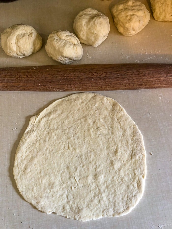 Rolling out Yogurt Flatbreads