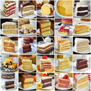 Top 10 Cake Recipes photo collage for featured image