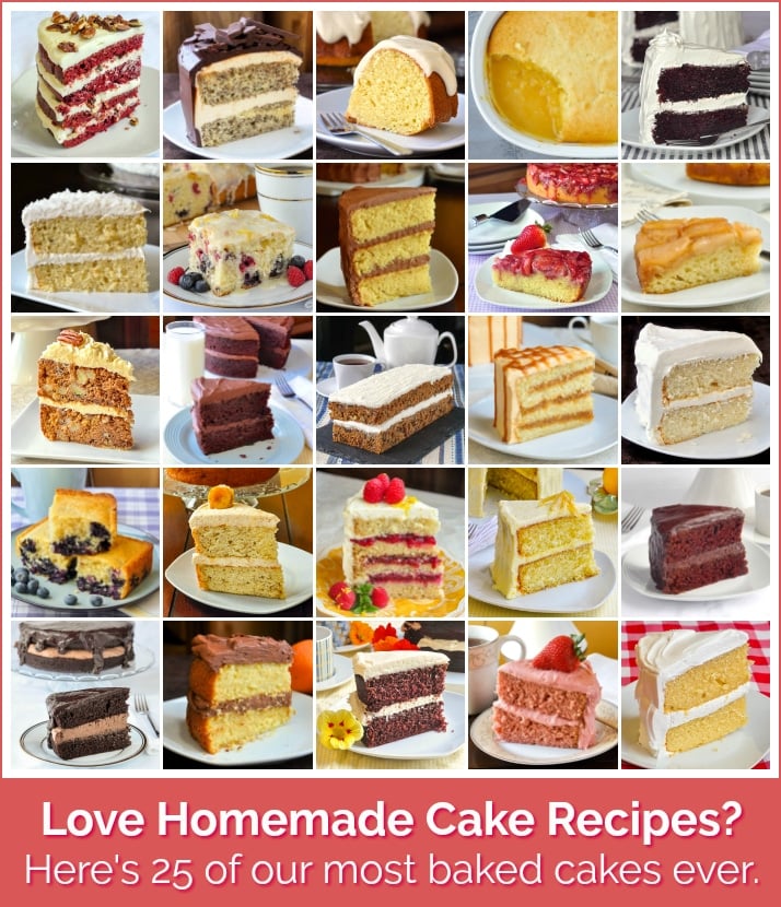 Top Ten cake recipes photo collage with title text for Pinterest