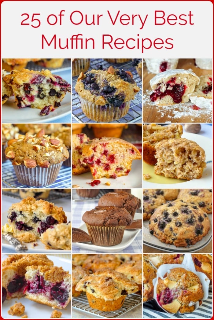 Best Muffin Recipes photo collage with title text for Pinterest