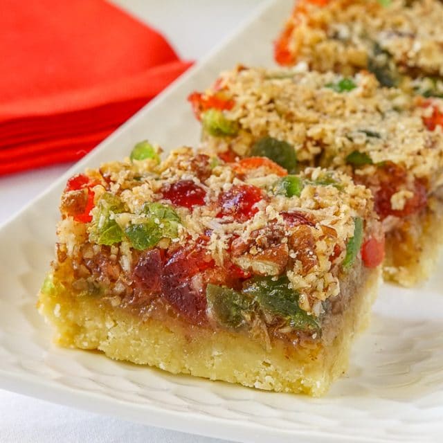 Old Fashioned Cherry Bars. A decades old recipe for the festive season.