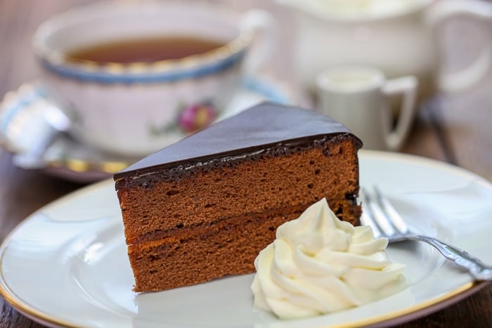 Viennese Sachertorte stock photo