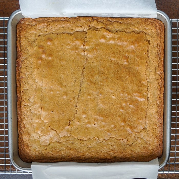 The Best Blondies cooling on a wire rack