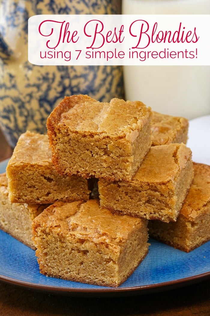 The Best Blondies photo with title text for Pinterest