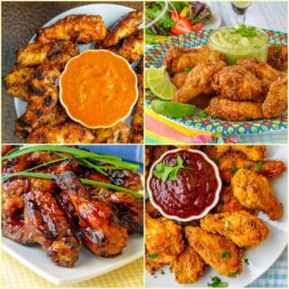 Best Chicken Wing Recipes 4 Photo Collage as featured image for this post