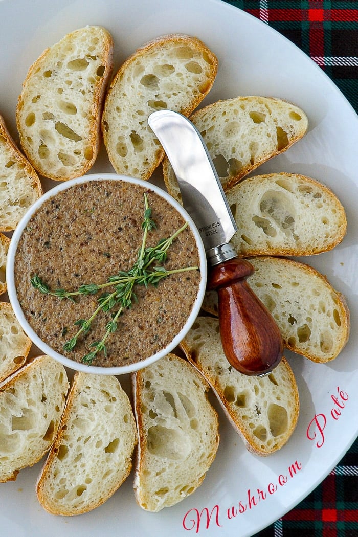 Mushroom Paté photo with title text for Pintertest