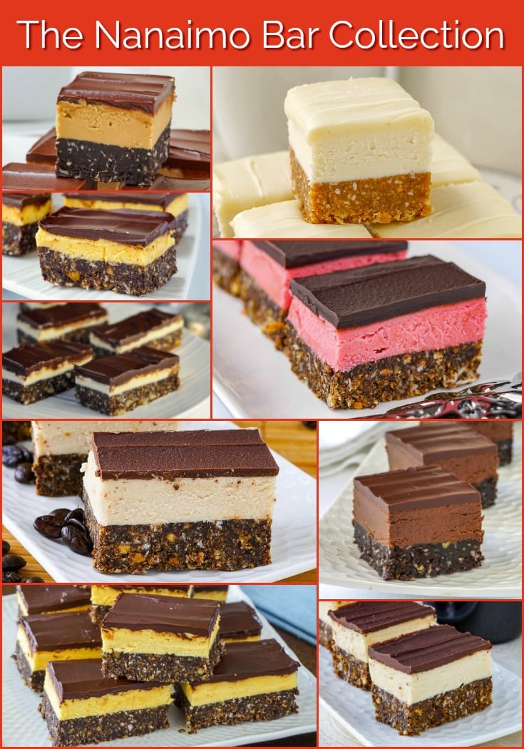 The Nanaimo Bar Collection photo collage 2 for Pinterest