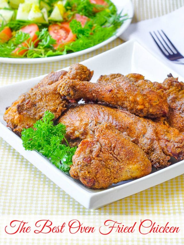 The Best Oven Fried Chicken crispy & juicy with a fryer nowhere in sight!