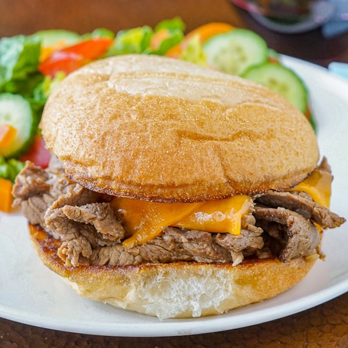 Leftover Hot Beef Sandwiches. With Worcestershire Garlic Butter Glaze.