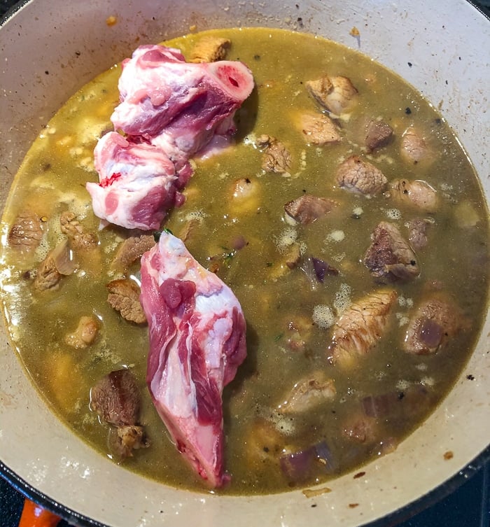 Pork Stew going into the oven