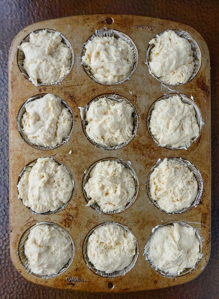 Biscuit Muffin Bread ready for the oven