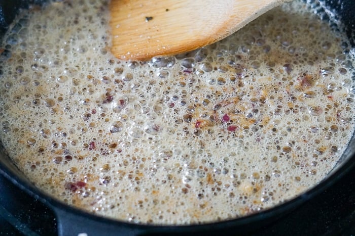 Cook in the flour until foamy