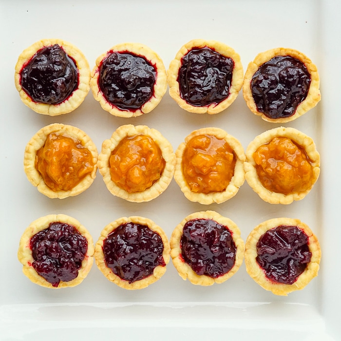 Jam Tarts on a white plate