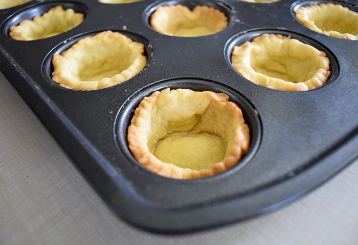 Sweet Shortcrust Pastry shells just out of the oven