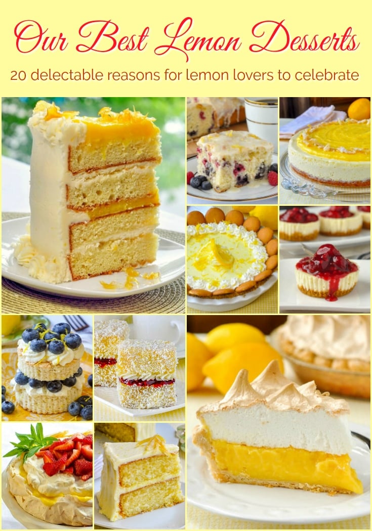 Best Lemon Desserts photo with title text added for Pinterest