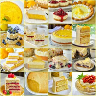 Best Lemon Desserts square photo collage for post featured image