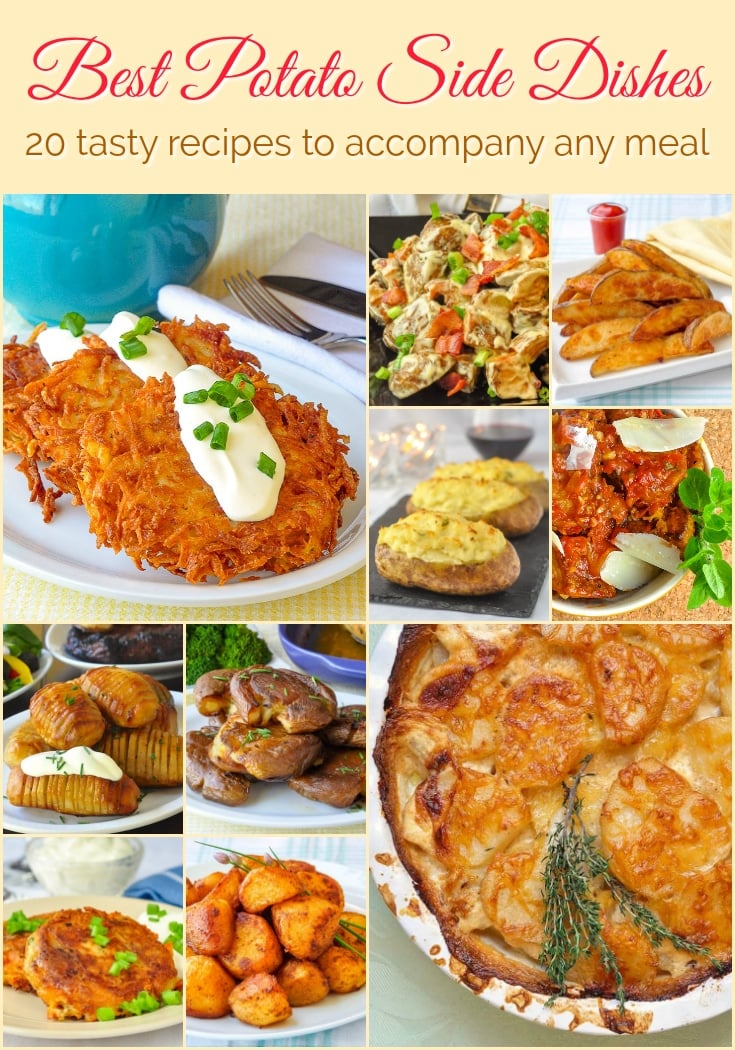 Best Potato Side Dishes photo collage with title text for Pinterest