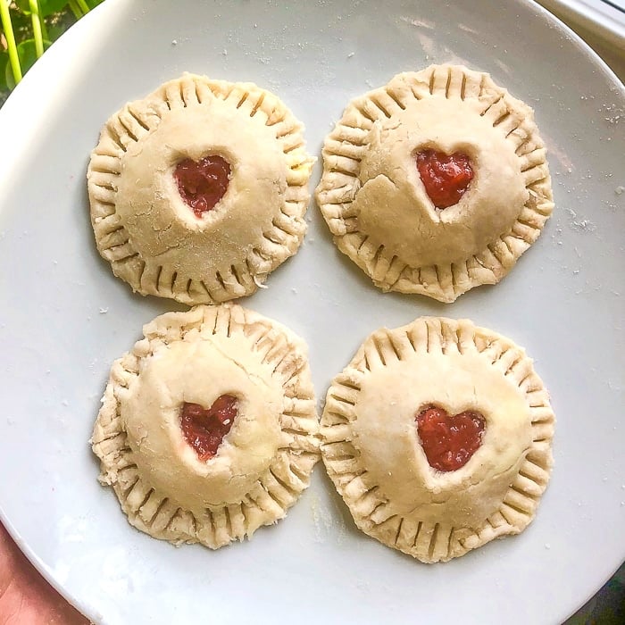 Oven Baked Hand Pies formed and ready for the oven