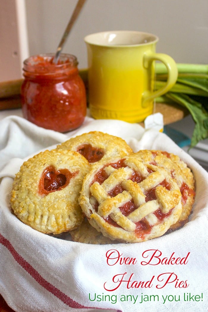 Oven Baked Hand Pies photo with title text added for Pinterest